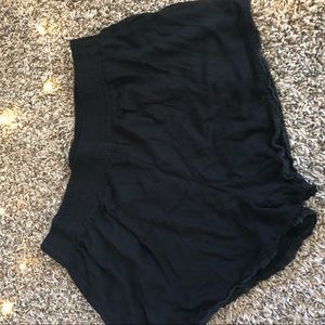 Black beach shorts